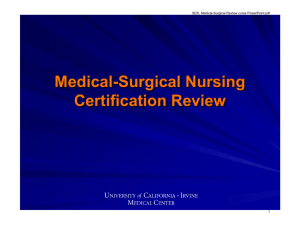 Medical-Surgical Nursing Certification Review