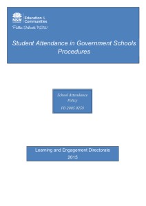 Student Attendance in Government Schools Procedures