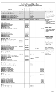 11&12 Program Planning - MM Robinson High School