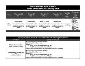 MM ROBINSON HIGH SCHOOL FINAL EXAMINATIONS January 2014