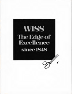 The edge of excellence since 1848. - J. Wiss & Sons Co. 1848-1976