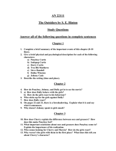 AN 22111 The Outsiders by S. E. Hinton Study Questions Answer all