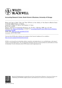 Biases and Lags in Book Value and Their Effects on the Ability of the