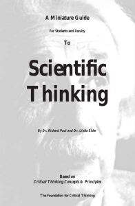 A Miniature Guide To Scientiﬁc Thinking