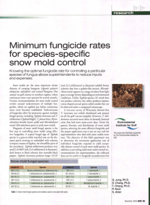 Minimum fungicide rates I for species
