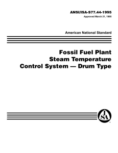 Fossil Fuel Plant Steam Temperature Control