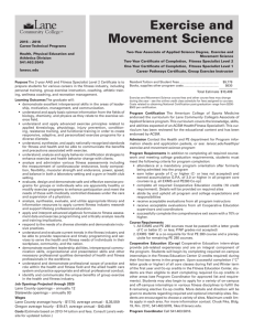 Exercise and Movement Science