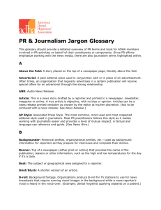 PR & Journalism Jargon Glossary - American Dental Hygienists