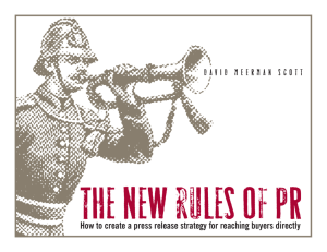 The New Rules of PR - David Meerman Scott