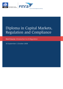 Diploma in Capital Markets, Regulation and