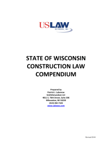 state of wisconsin construction law compendium