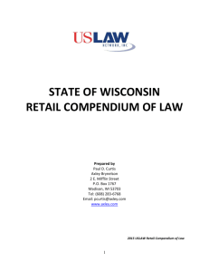 STATE OF WISCONSIN RETAIL COMPENDIUM OF LAW