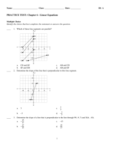 Linear Equations Practice Test - High School Math