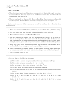 Math 111 Practice Midterm III Ch. 6