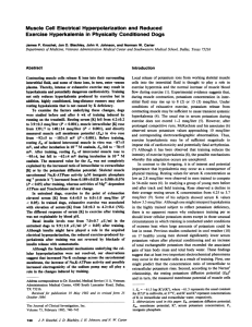 Muscle Cell Electrical Hyperpolarization andReduced Exercise