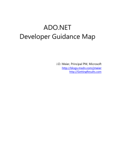 ADO.NET Developer Guidance Map