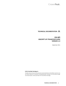 VBScript to C# Transition Guide