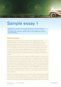 Sample essay 1 - Philip Allan Literature Guides Online