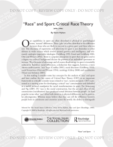 and Sport: Critical Race Theory