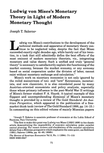 Ludwig von Mises's Monetary Theory in Light of Modern Monetary