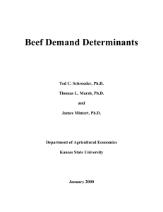 Beef Demand Determinants