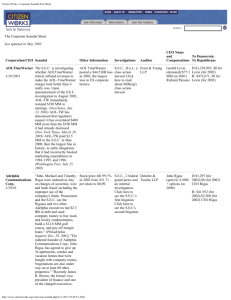 Citizen Works - Corporate Scandal Fact Sheet