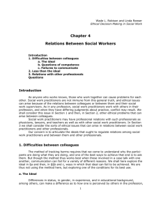 Chapter 4 Relations Between Social Workers