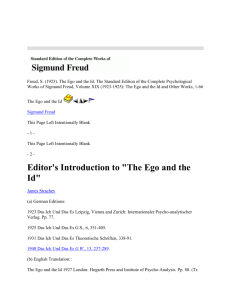 Editor's Introduction to "The Ego and the Id"