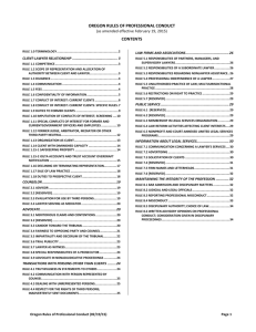 Oregon Rules of Professional Conduct