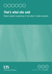 That's what she said - National Union of Students