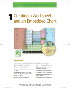 Chapter 1-Creating a Worksheet and an Embedded Chart