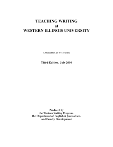 Teaching Writing at Western Illinois University