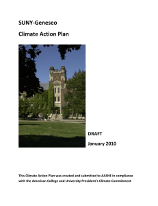 Geneseo PCC Action Plan - Reporting Institutions