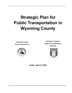 Strategic Plan for Public Transportation in Wyoming County