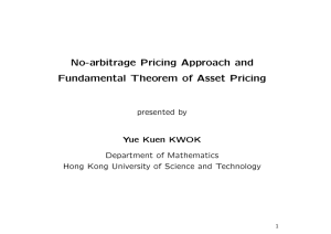 No-arbitrage Pricing Approach and Fundamental Theorem of Asset