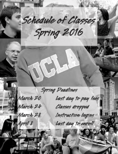 UCLA Schedule of Classes Spring 2016