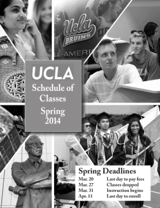 UCLA Schedule of Classes Spring Quarter 2014
