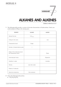 ALKANES AND ALKENES