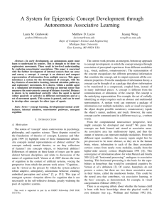 A System for Epigenetic Concept Development through Autonomous