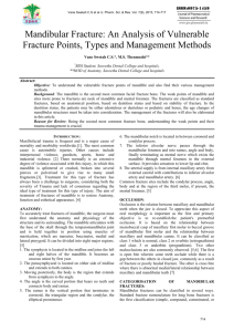 Mandibular Fracture: An Analysis of Vulnerable Fracture Points