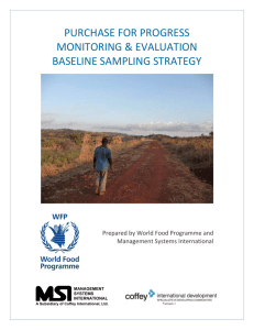 Baseline Sampling Strategy - WFP Remote Access Secure Services