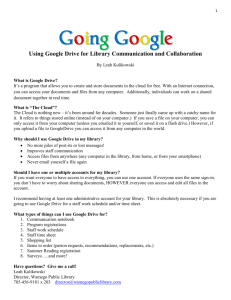 Using Google Drive for Library Communication and Collaboration
