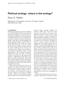 Political ecology: where is the ecology?