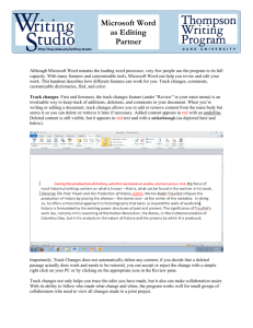 Microsoft Word as Editing Partner