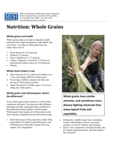 Nutrition: Whole Grains