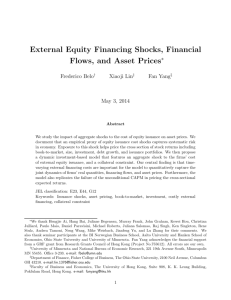 External Equity Financing Shocks, Financial Flows, and Asset Prices
