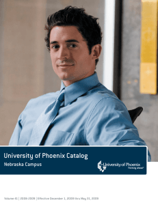 University of Phoenix Catalog