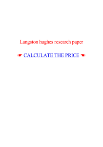 Langston hughes research paper