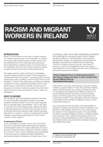 Racism and Migrant Workers in Ireland