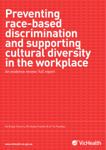 Preventing race-based discrimination and supporting